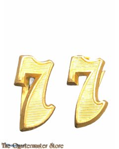 WH schulterklappenauflagen Offizier ziffern set 7  (WH shoulderboard officer set no 7)