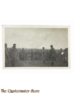 Photo 1916 Deutsche Offiziere inspektieren die Soldaten