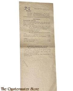 Flyer Tot uw dienst 1941 Den Haag Rotterdam Hilversum