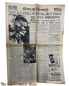 Newspaper , News Chronicle no 30.963 Monday August 13 1945