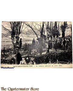Postcard , 1915 Saint-Jean Pied-de-Port , Au cinetiere allemand. La priere (1914)