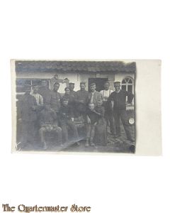 Photo 1916 German soldiers with civilians 