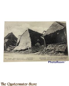 Postcard 1914-18 Duitsche verwoestingen in Frankrijk In de lucht gesprongen huizen in Candor (Oise)