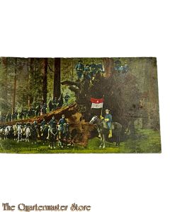 Postcard U. S. Cavalry and Fallen Monarch, Mariposa Big Tree Grove, California 