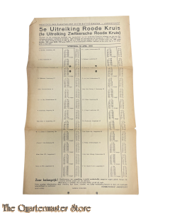 Poster 5e Uitreiking Roode Kruis (1e uitreiking Zwitsersche Roode kruis) 18 april 1945