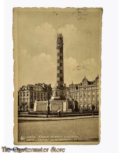 Postcard 1914-18 Leuven, Achterkant van het Gedenkteken der Slachtoffers 