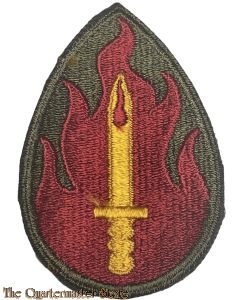 Mouwembleem 63e Infanterie Divisie (Sleeve patch 63rd  "Blood and Fire"  Infantry Division (Post WW2)