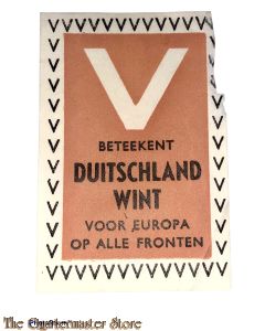 Sluitzegel NSB V beteekent Duitschland wint, voor Europa op alle fronten