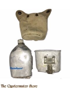 US Veldfles M1910 met hoes en cup (Canteen M1910 with cover and cup)