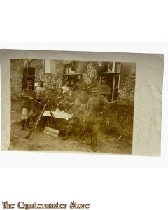 Studio photo 1916 Deutsche Soldaten mit Gewehre
