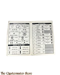 US Army Small folded card my general orders 1 sept 1959/61