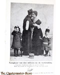 Prent briefkaart 1905 Terugkeer van den Milicien na den staking