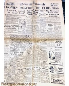 Newspaper, News Chronicle no 30.869 Tuesday april 24, 1945 