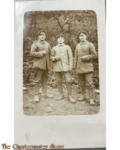 Studio photo 1916 3 Soldiers in combat uniform 33 Res Inf Div