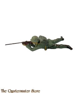 Pre 1945 "Lineol"  firing soldier lying 