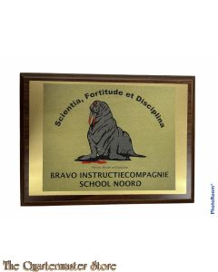 Wandschild BRAVO instructiecompagnie School Noord