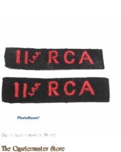 Shoulder flashes 11th  Royal Canadian Artillery  LAA (set of 2)