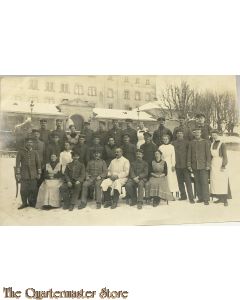 (Feld) Postkarte WK 1 Hospital mit Soldaten und Schwestern 12 dec 1916