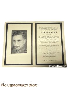 In Memoriam Karte/Death notice grenadier im Osten 1944