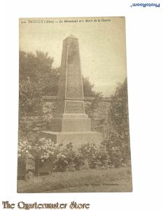 Postcard 1914-18 Puislux (Aisne) Le Monument aux Morts de la Guerre 
