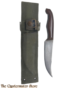 Military issue knife with webbing scabbard