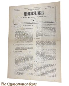 Nederlandsche Spoorwegen Mededeelingen (betreffende personeels aangelegenheden) No 12, 22 september 1943