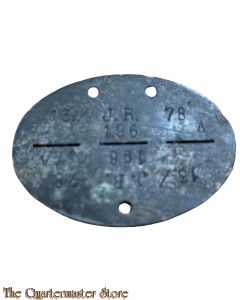 Erkennungsmarke 13 J.R. 196  (German WW2 dogtag 13 J.R. 196)