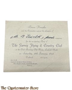 Invite to the Surrey Flying and Country club 1948
