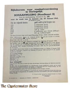 Bonaanwijzing Noodkaart II  week van 14 t/m 20 januari 1945