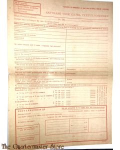 Aanvraag voor extra textielgoederen 1944