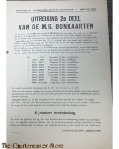 Uitreiking 2e deel van de M.G. bonkaarten 28 mei t/m 2 juni 1945