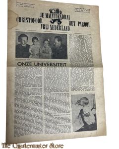 Krant Je Maintiendrai, Christofoor Het Parool en Vrij Nederland (2e Gemeenschappelijke nr) Woensdag 23 mei 1945