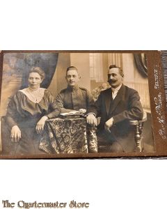 Studio Photo 1914-18 Lokomotiv Fuhrer mit Familie