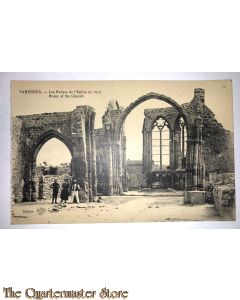 Postcard Varennes ruins of the church 