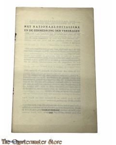 Brochure NSB  ;   Het Nationaal-Socialisme en de eerbiediging der verdragen