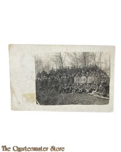(Photo) Postkarte 1915 Deutsche Pioniere im Wald holz sagen