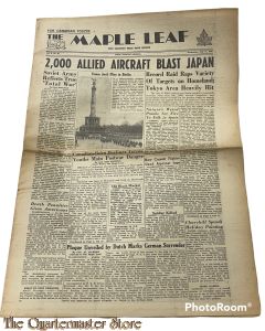 Newspaper, The Maple Leaf, for Canadian forces Vol 3 no 92, July 11. 1945
