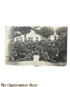 Feld Postkarte 1914-18 Studio Photo Gruppe Soldaten Regt Dep IV Corps II Zug Lindau 19-VIII-1914