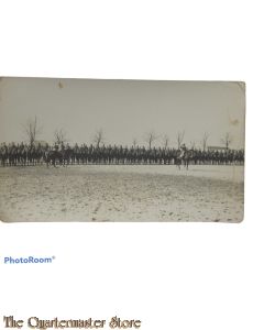 Photo Parade aufstellung des 7 R.A. beim Abschied Kmd Herr Oberst von Felbert