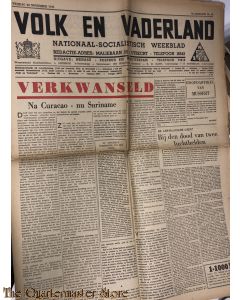 Krant NSB Volk en Vaderland 9e jrg no 48,  28 nov 1941