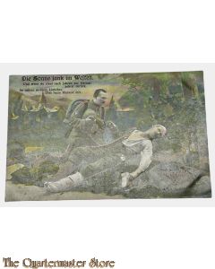 Militair Postkarte 1914  Die Sonne sank im Westen Und wenn du einst nach Jahren zur Heimat kehrst zuruck, So nehme meinem Liebchen Dies teure Kleinod mit