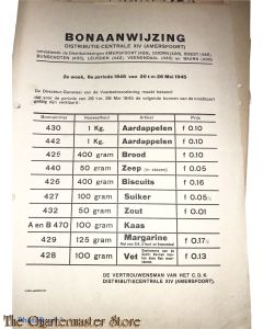 Bonaanwijzing Distributie Amersfoort  2e week 6e per.   20 t/m 26 mei 1945 