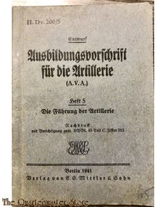  Vorschrift der Artillerie (Ausbildung) Heft 5 1941
