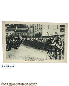 Postkarte 1915 Unsere Truppen in Frankreich