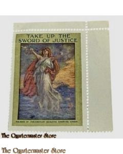 WW1 British stamp/Vignet  "Take up de sword of Justice"