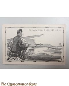 Prent briefkaart  ter afwisseling van het menu