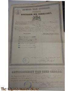 Bewijs van ontslag 1901  5e Batt 1 Reg Infanterie 