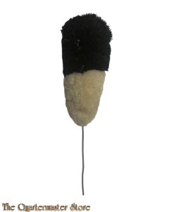 Pompon zwart/wit kolbak/shako 1900-1940