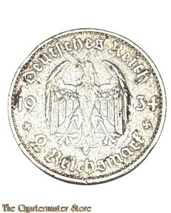 German 2 Mark 1934 silver 
