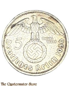 German 5 Mark 1936 silver 